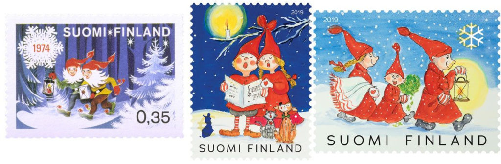 Joulupostimerkit tuovat iloista joulumieltä joulupukkeineen, tonttuineen ja  poroineen - Postimuseo