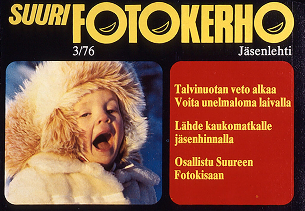 Suuri Fotokerho-jäsenlehden kansikuva vuodelta 1973. 